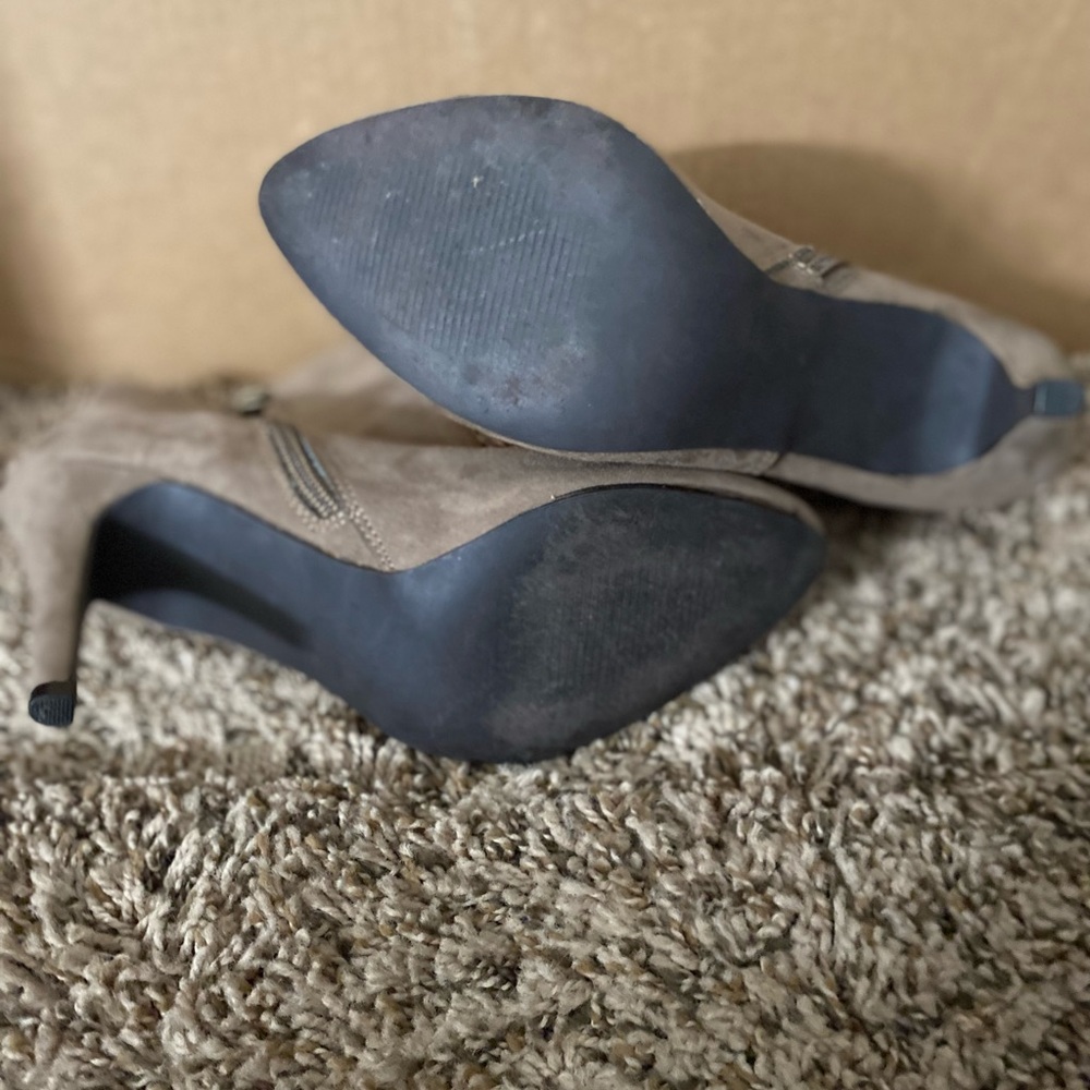 a.n.a Taupe Heeled Boots with Cutout Design - Picture 3 of 7